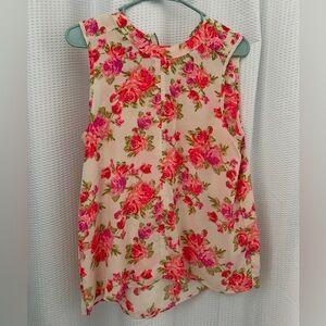 Paper Crane Floral Blouse in Pink and Green